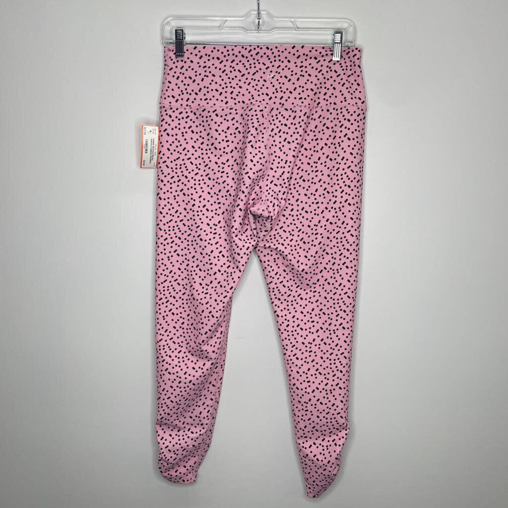 Betsey Johnson Athletic Bottoms L Pink/Black Polka Dot