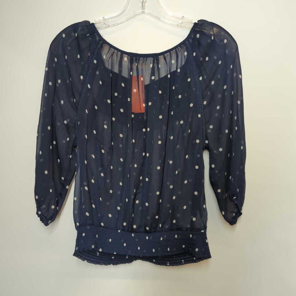 Abercrombie & Fitch Shirt XS Navy/Dots