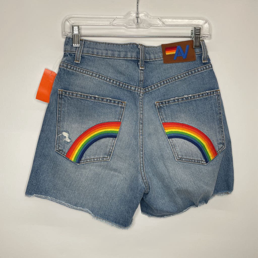 Aviator Nation Shorts 0 Denim/Rainbow