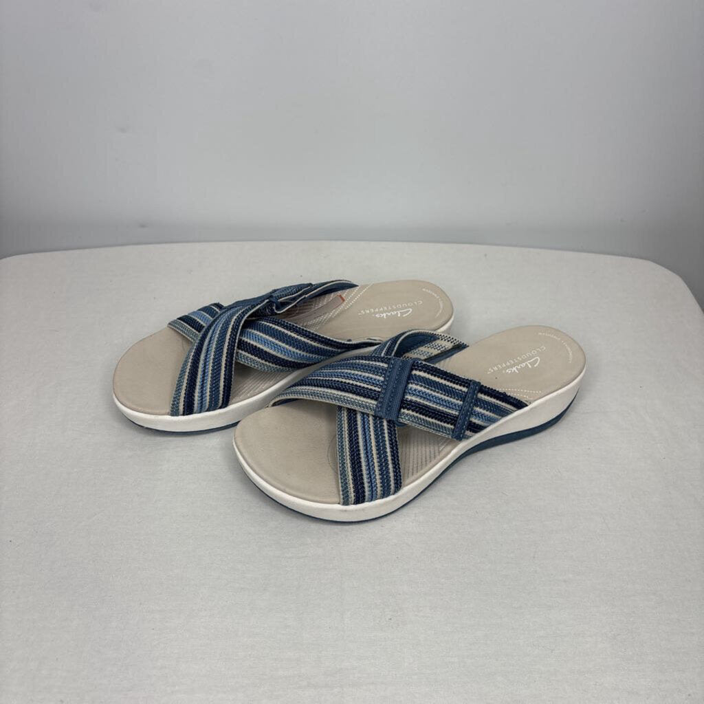 Clarks Sandals 9 White/Blue