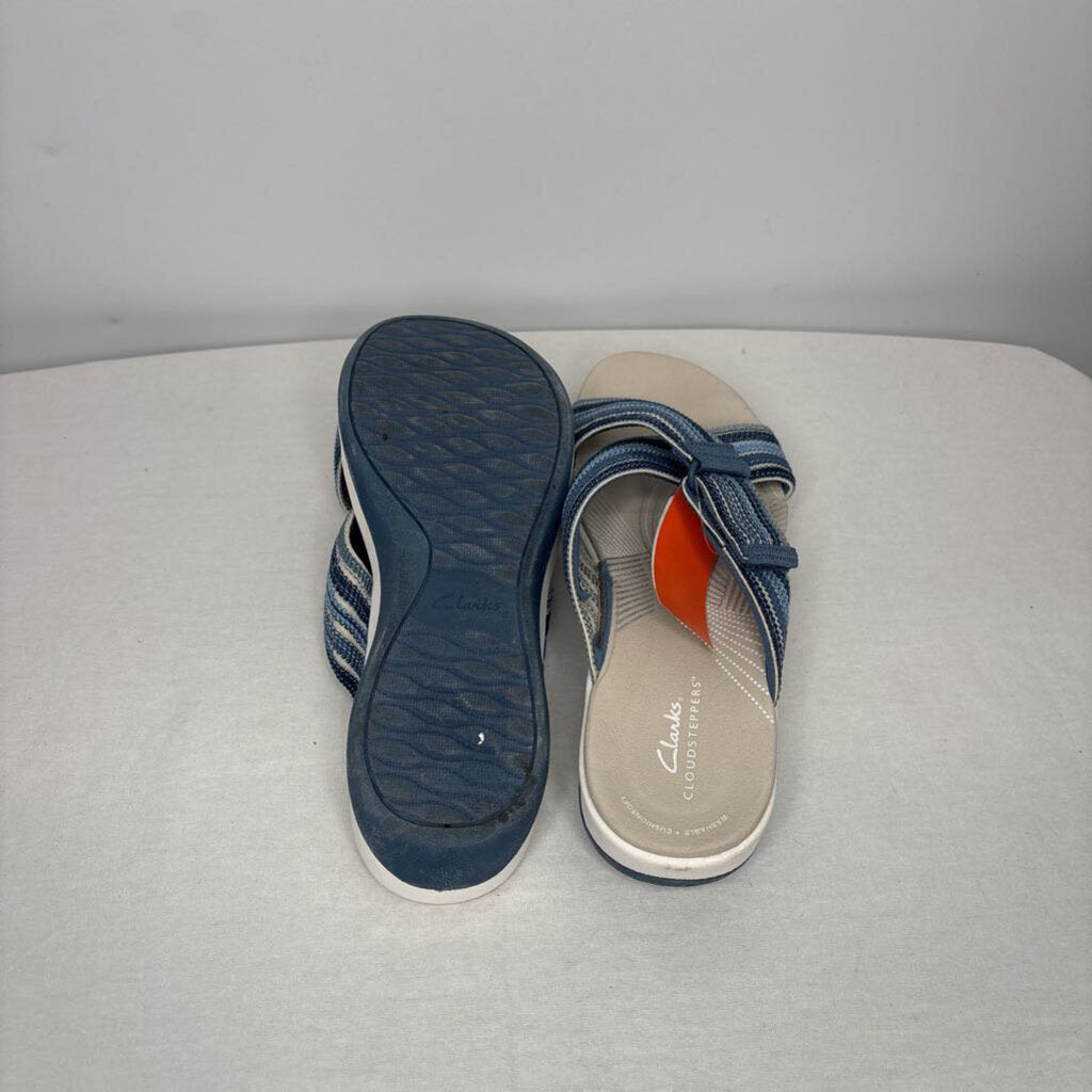 Clarks Sandals 9 White/Blue