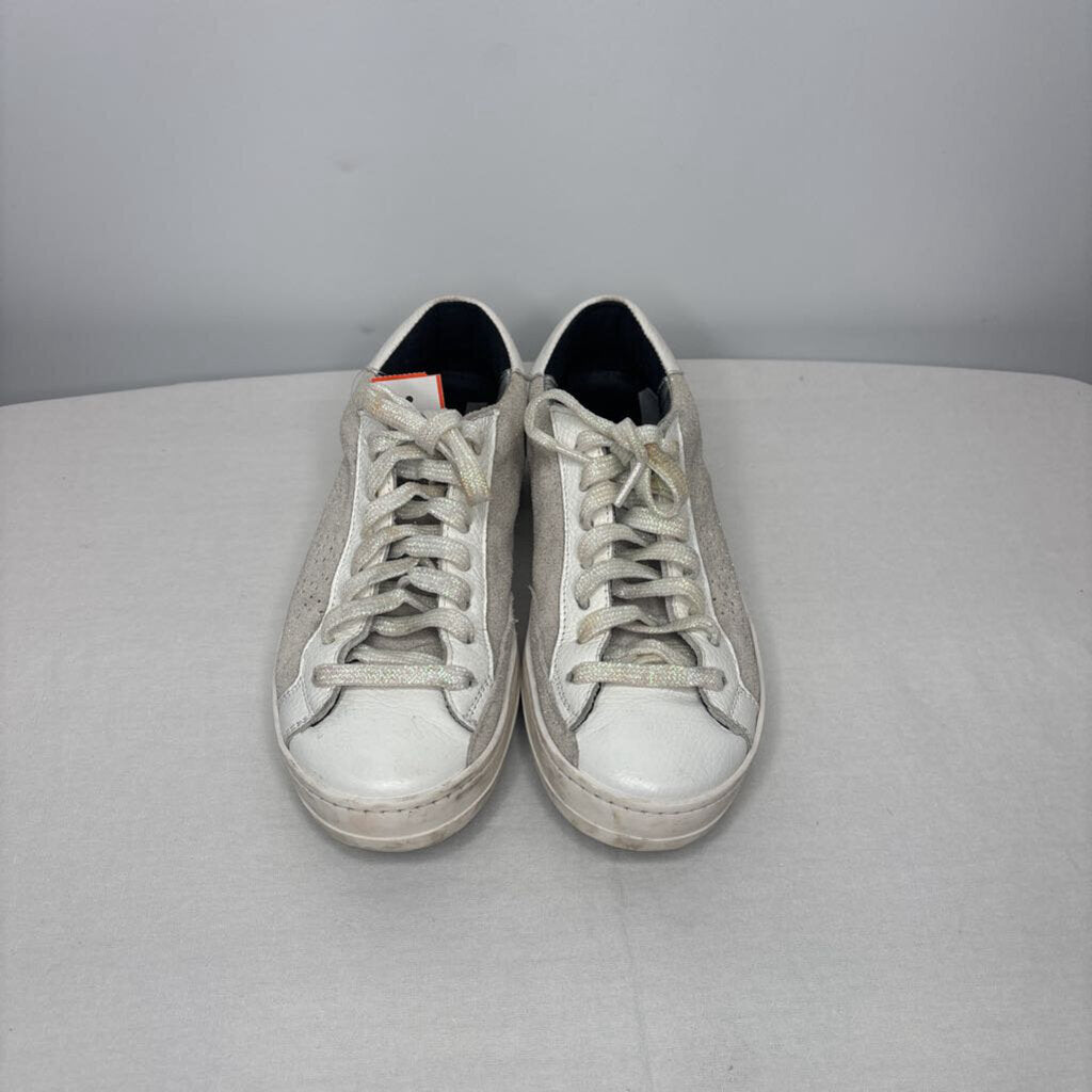 P448 Shoes 7.5 White/Gray Sequins