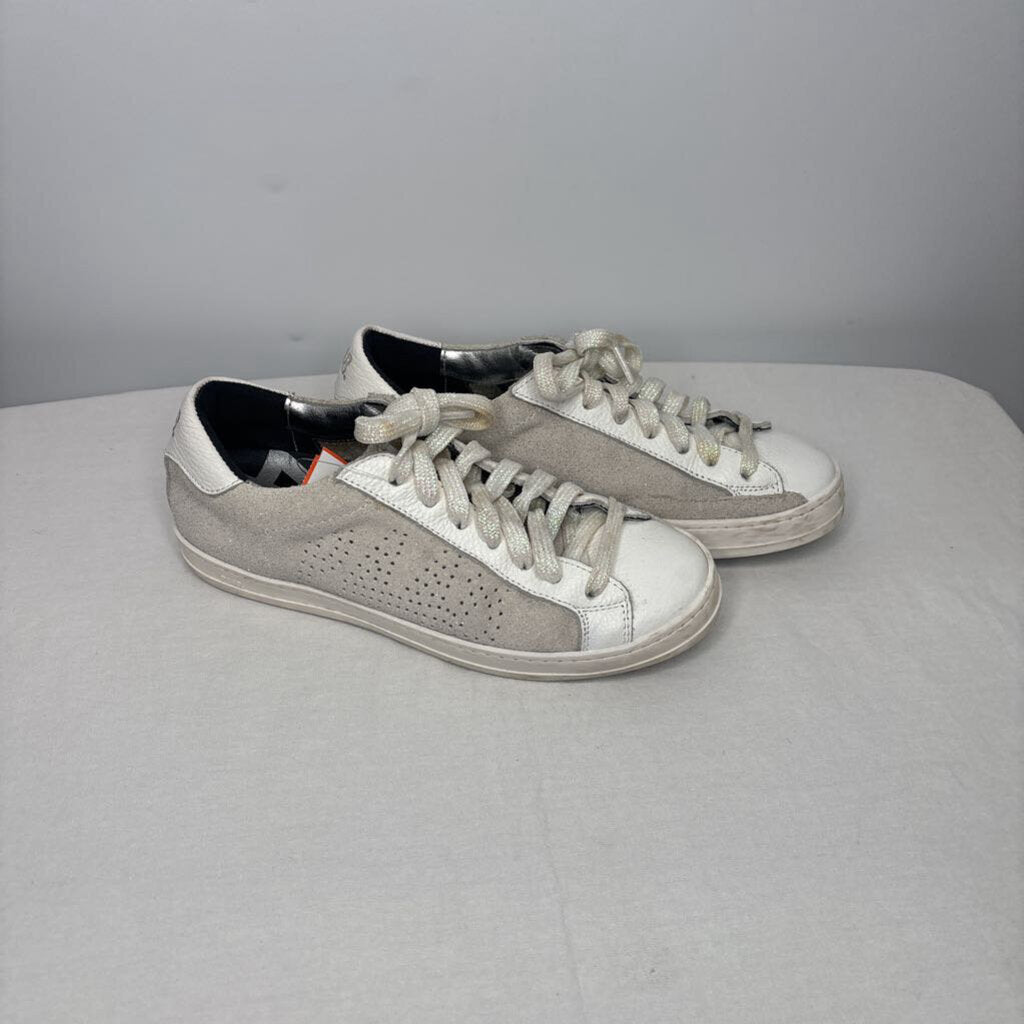 P448 Shoes 7.5 White/Gray Sequins