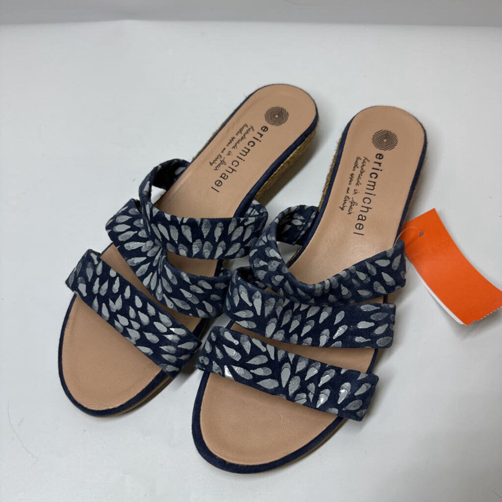 Eric Michael Sandals 9.5 Navy/Grey