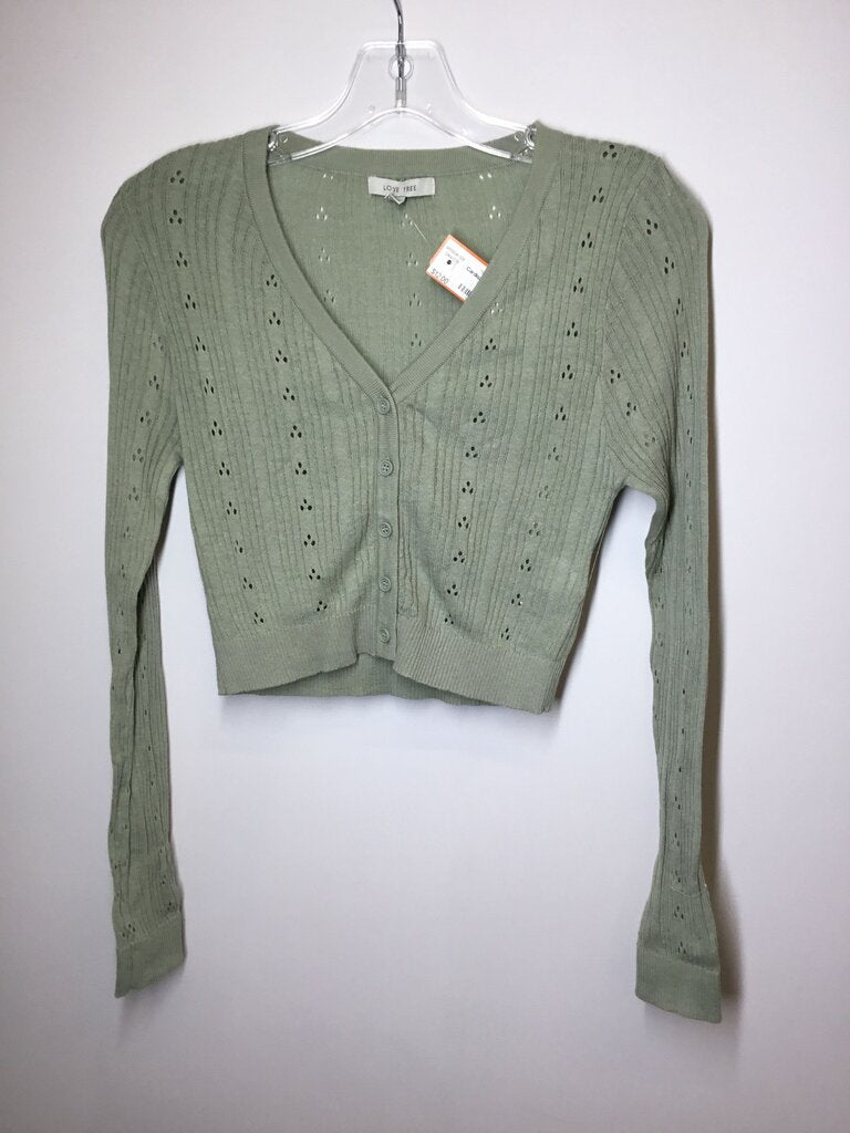 Love Tree Cardigan L Green