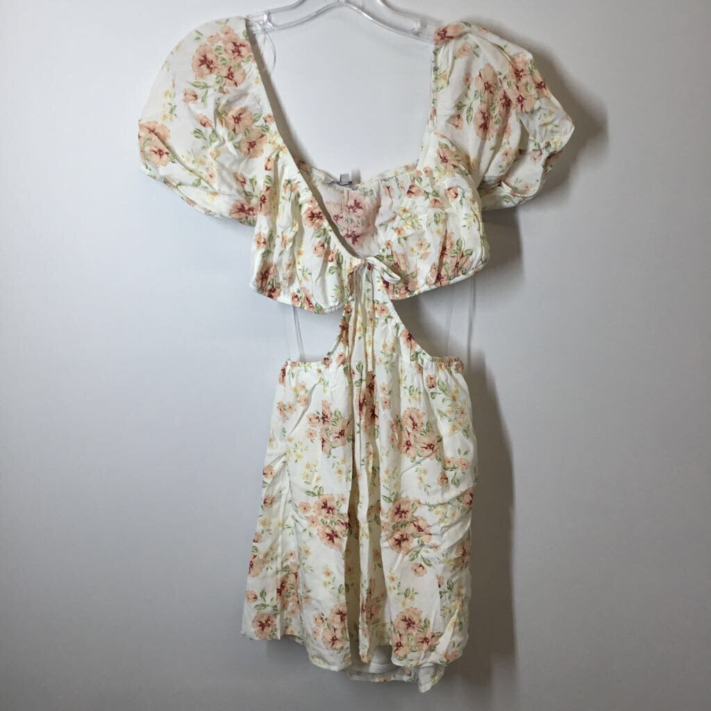 Love Tree Dress M White/Pink/Floral
