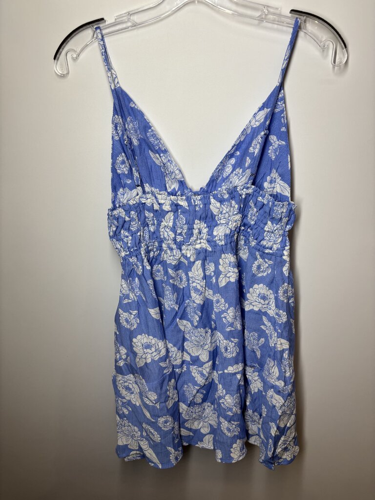 Love Tree Dress L Blue/White