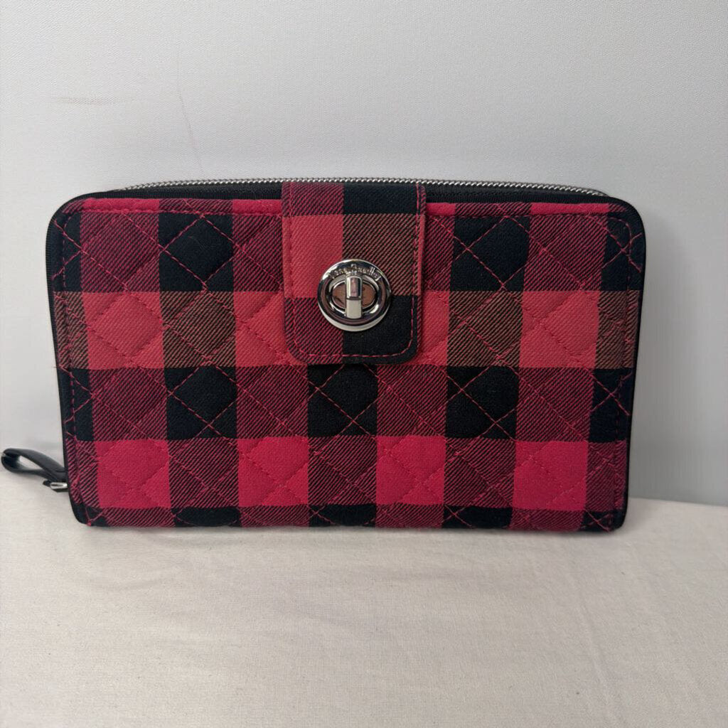 Vera Bradley Wallet Turnlock Black/Pink