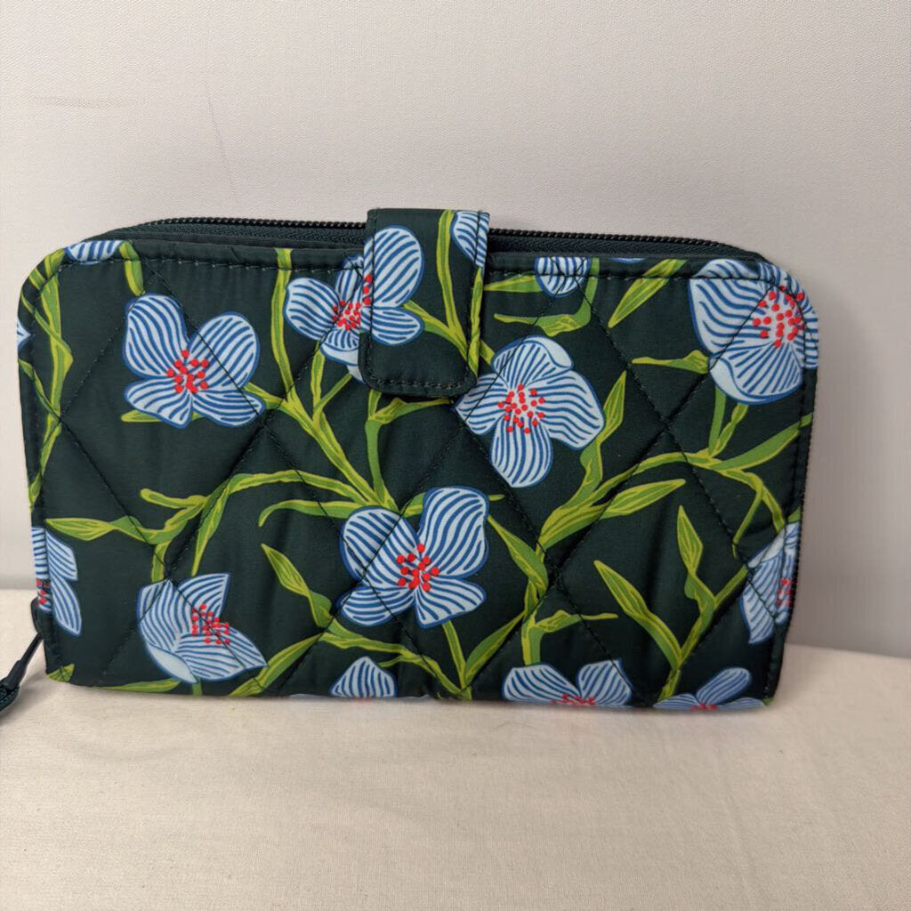 Vera Bradley Wallet Essential Tab Dark Green/Blue