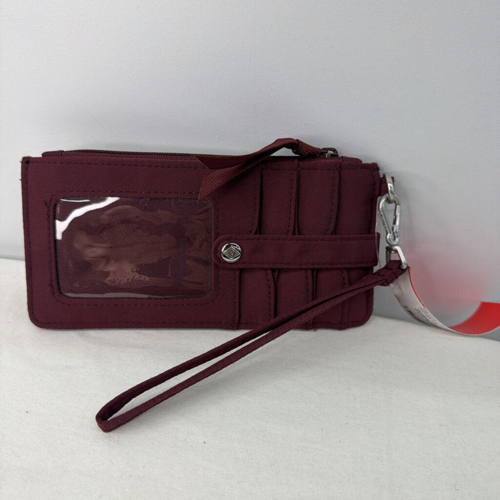 Vera Bradley Wallet Card Wristlet Maroon