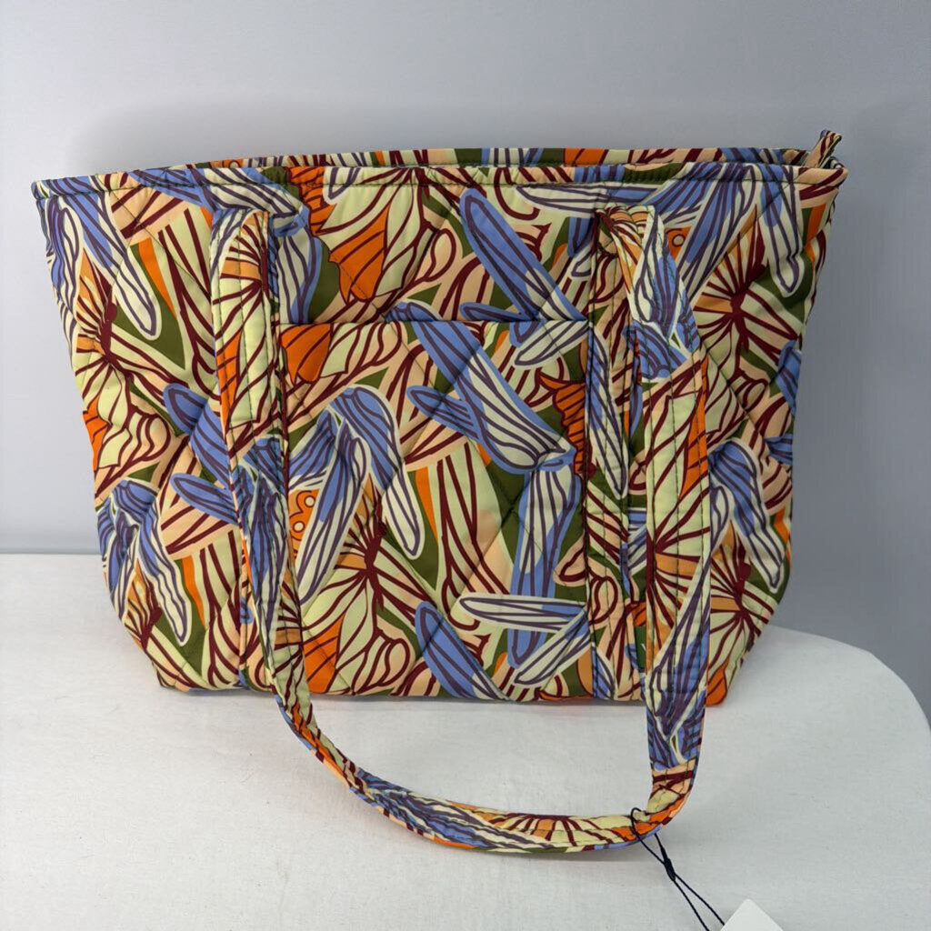 Vera Bradley Purses Small Tote Green/Blue/Peach