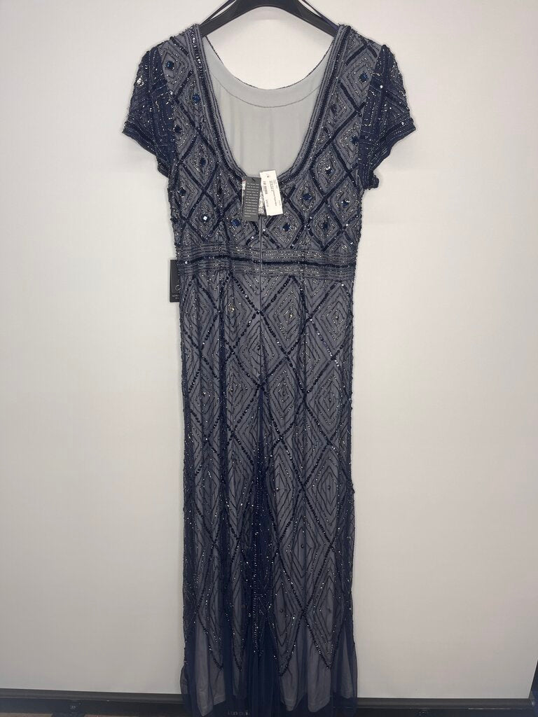 Adrianna Papell Formal Wear 16 Blue Beaded