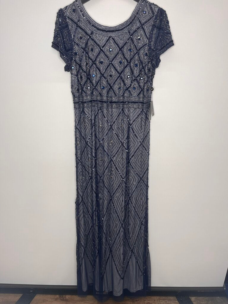 Adrianna Papell Formal Wear 16 Blue Beaded