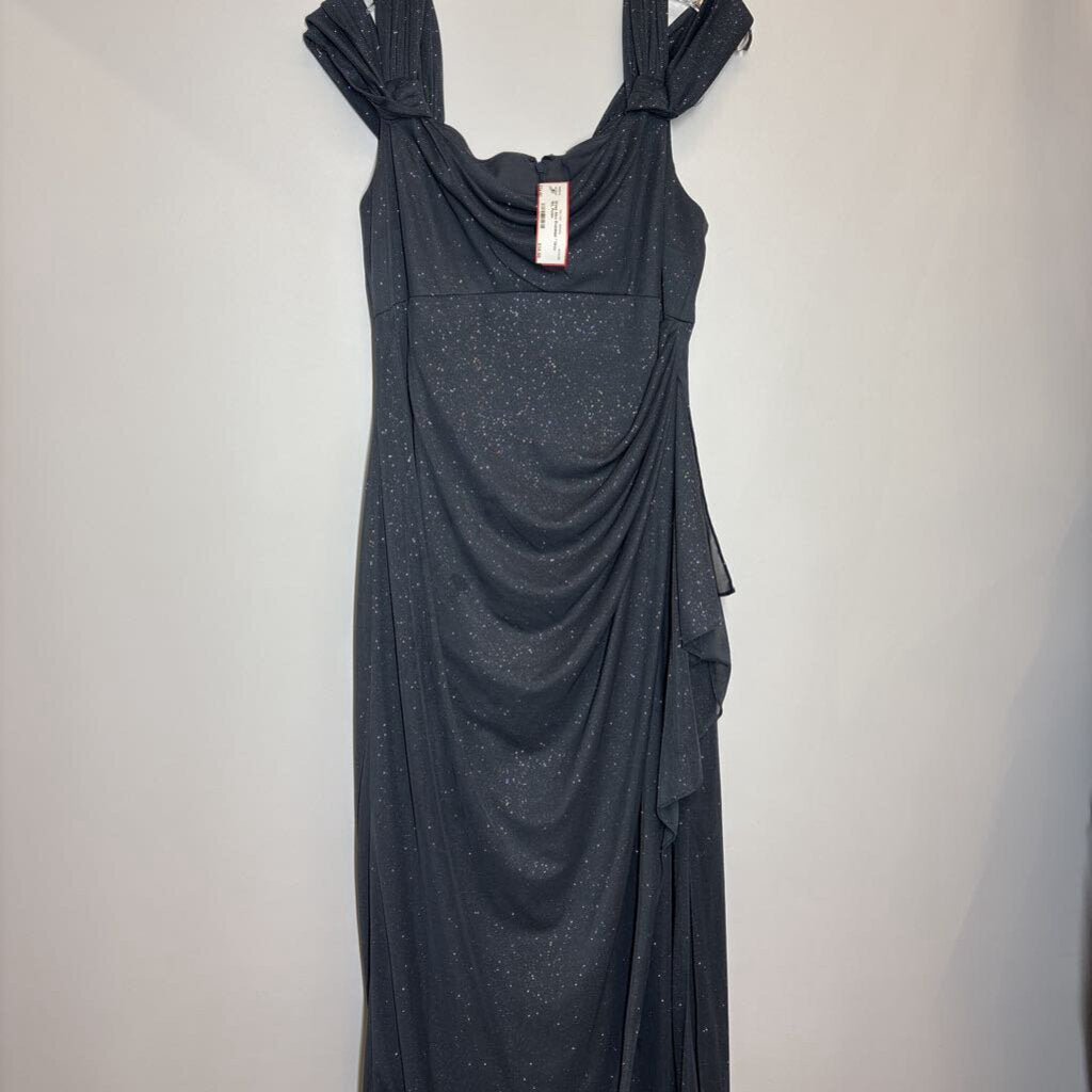 Alex Evenings Dress 12/L Petite Grey