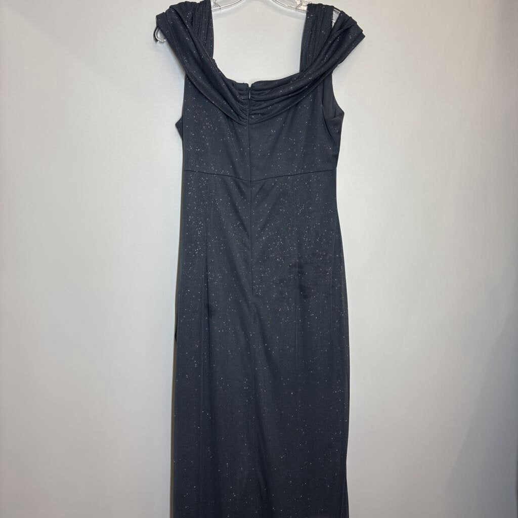 Alex Evenings Dress 12/L Petite Grey