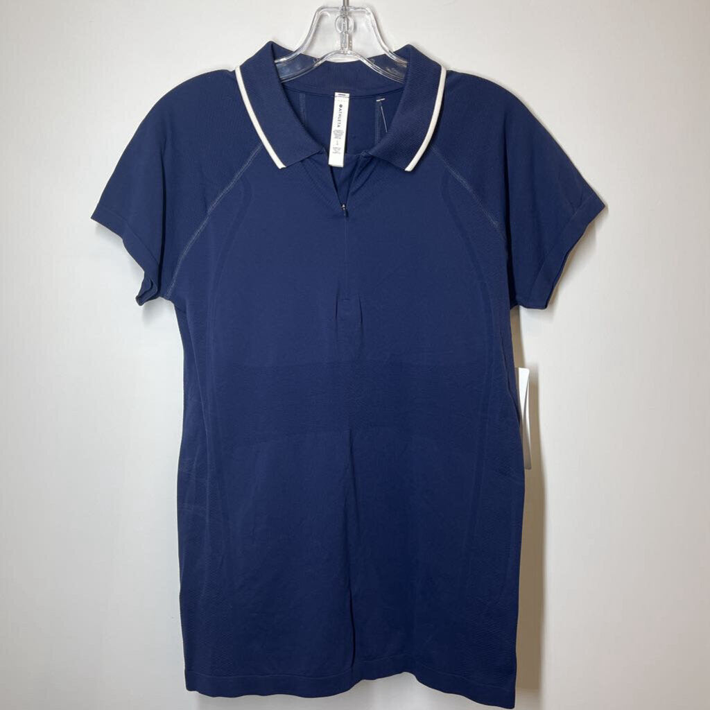 Athleta Athletic Tops L Navy/White