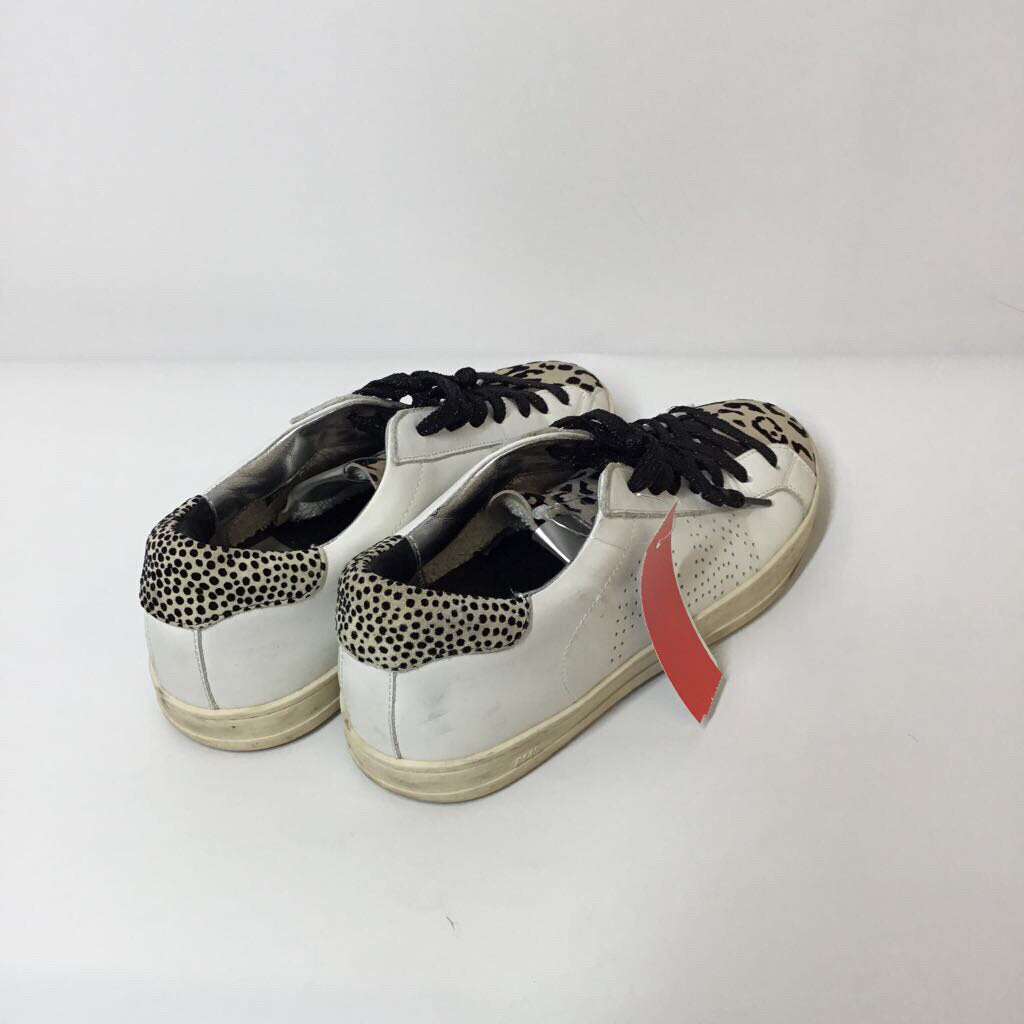 P448 Shoes 8 White/Animal Print