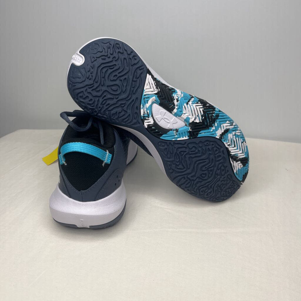 Under Armour Shoes M7/W8.5 (Youth 7) Slate Gray/Aqua Blue