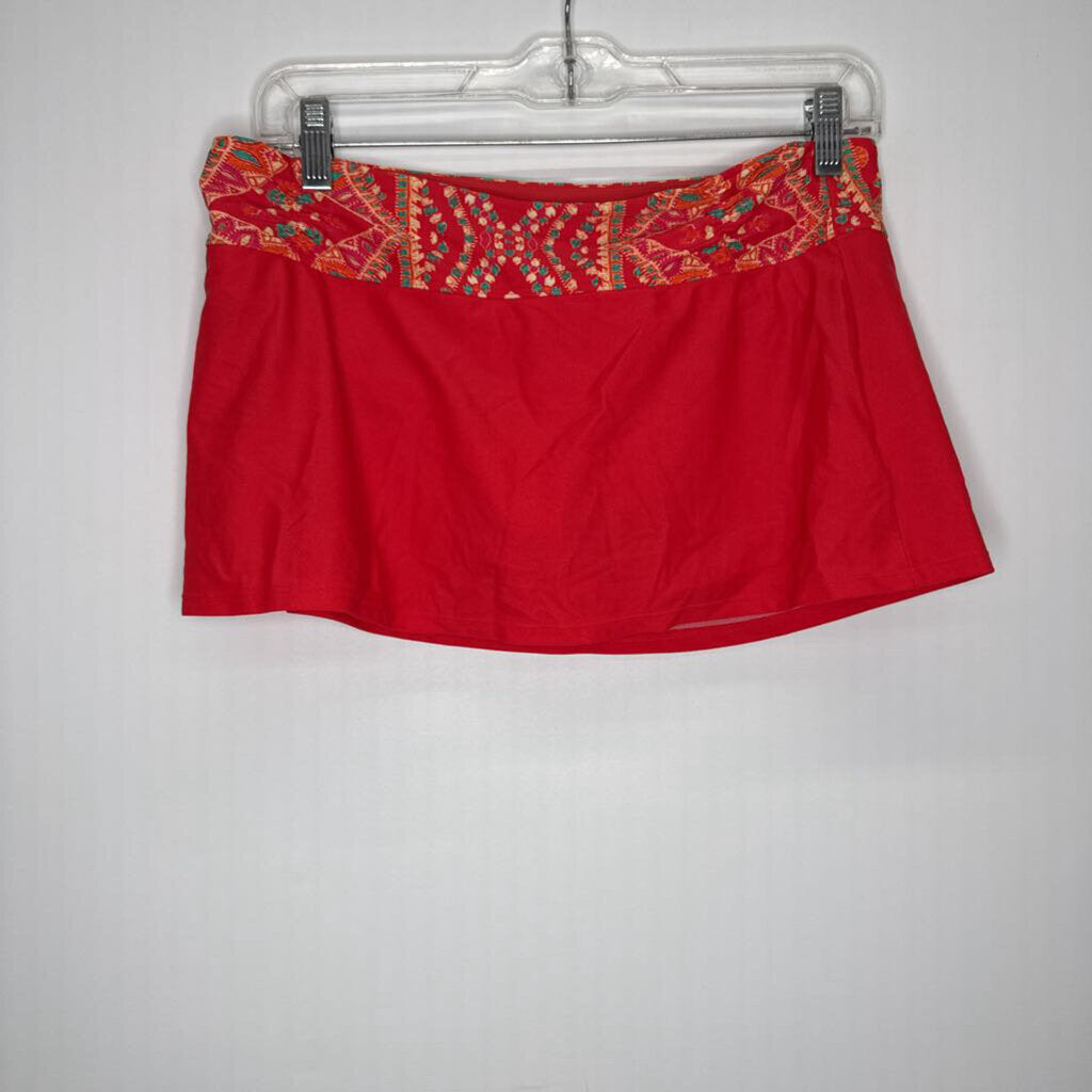 Athleta Swim Wear Top: 34D/DD Skort: M Red/Multi