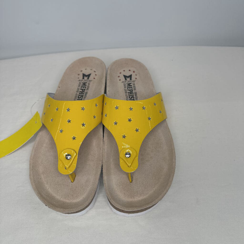 Mephisto Sandals 8 Yellow/Stars