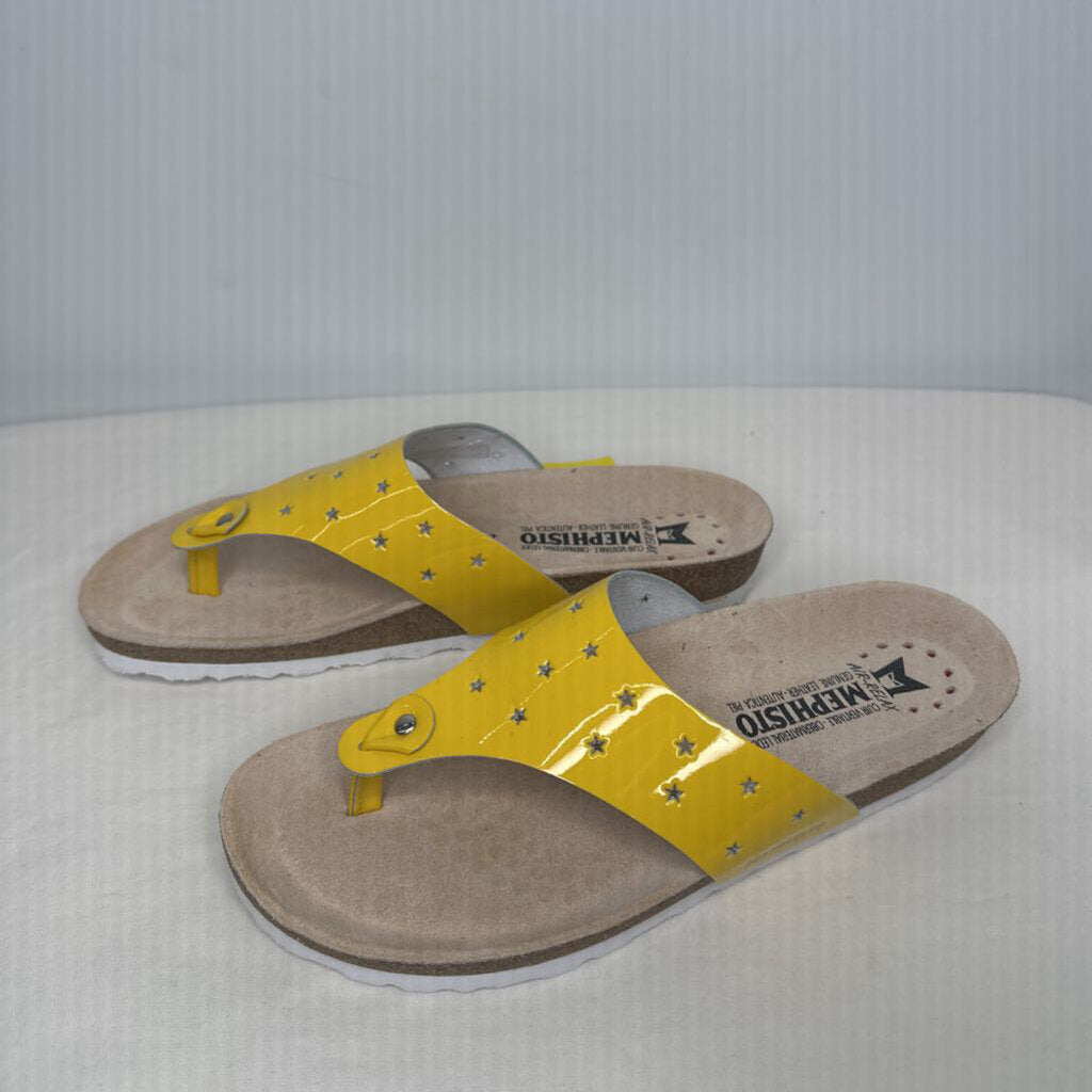 Mephisto Sandals 8 Yellow/Stars