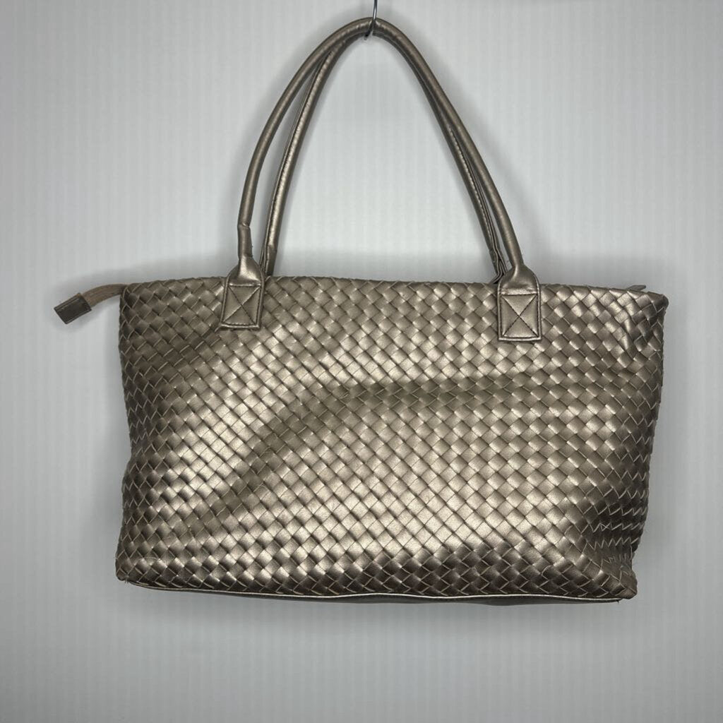 Sondra Roberts Purses Tote Woven Leather Metallic