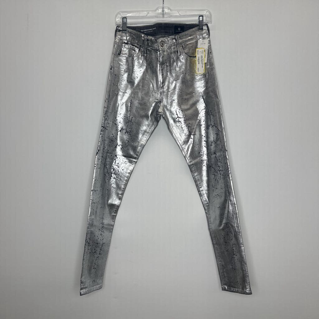 AG Designer Jeans 4 Painted Silver