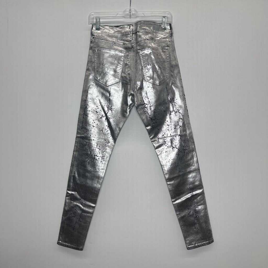 AG Designer Jeans 4 Painted Silver