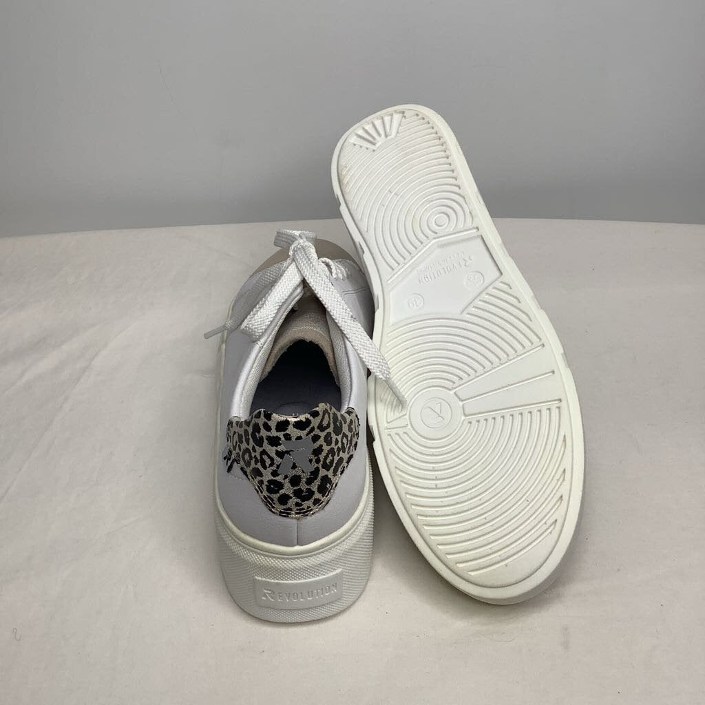 Rieker Shoes 8 White/Tan/Leopard