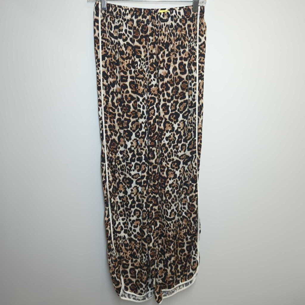 Aerie Pants S Black/Cheetah