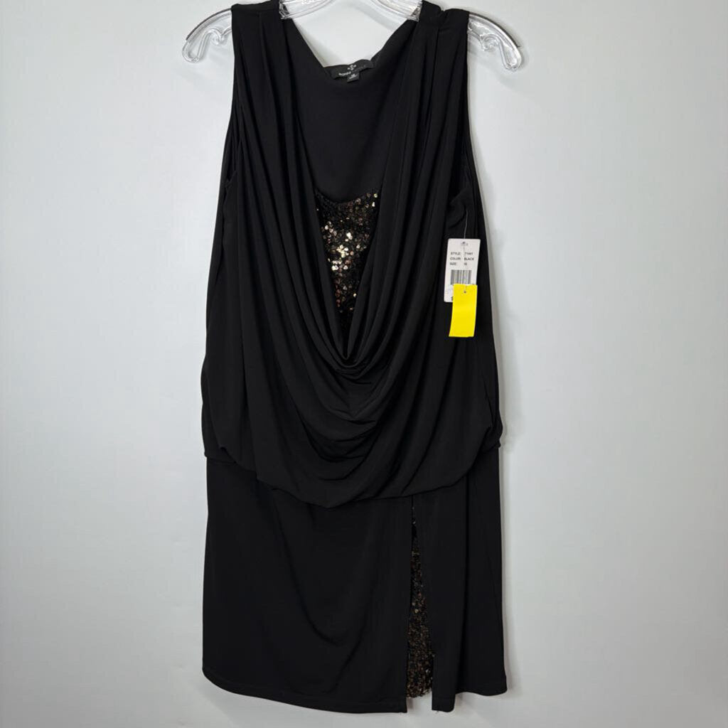 Ronni Nicole Dress XL(16) Black/Sequins