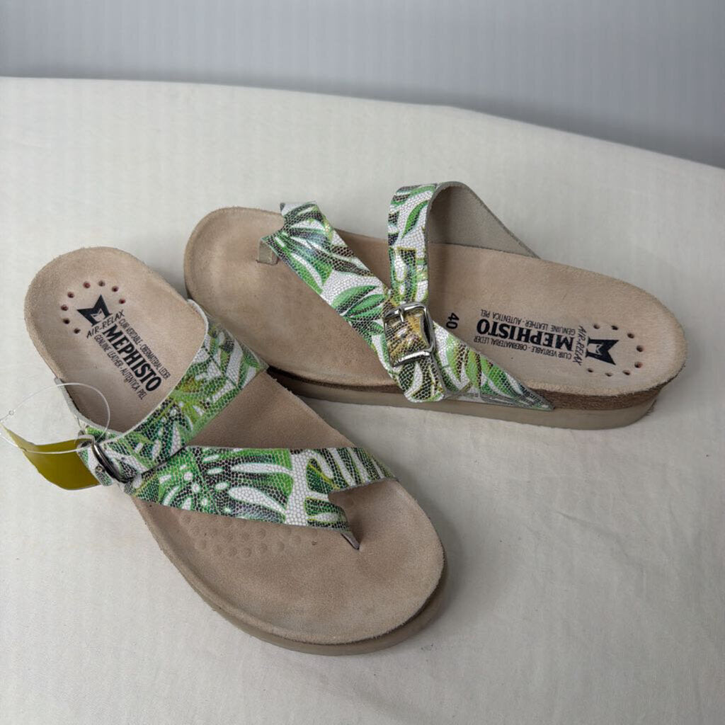 Mephisto Sandals 9 Green/White