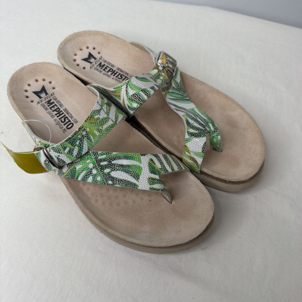 Mephisto Sandals 9 Green/White