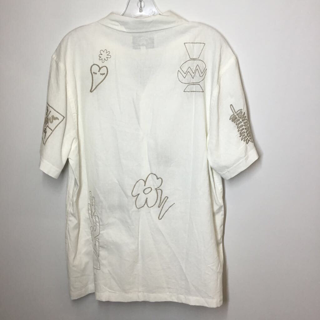 Free Planet Shirt L White/Brown
