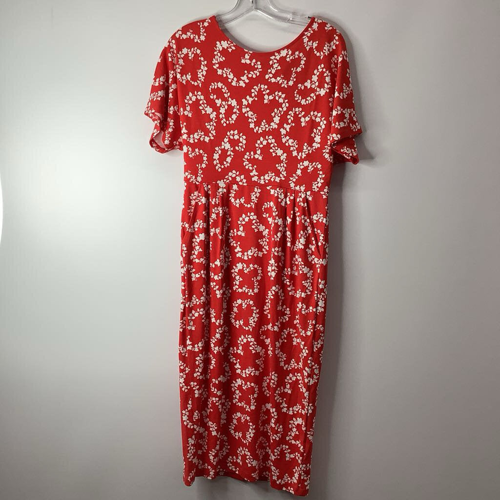 Boden Dress M Petite (8) Red/White Floral