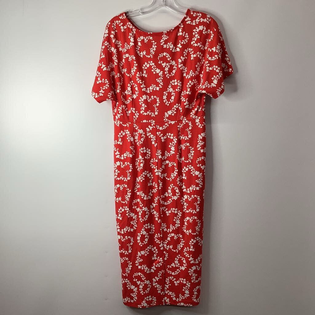 Boden Dress M Petite (8) Red/White Floral