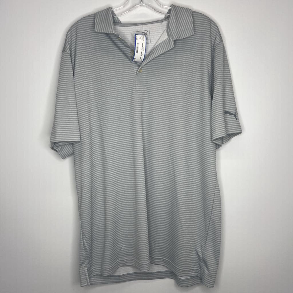 Puma Shirt L Gray Stripes