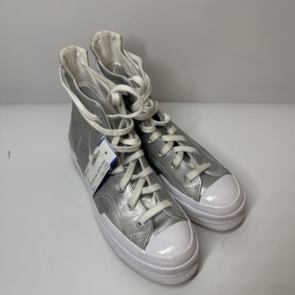 Converse Shoes 5.5 Silver/White