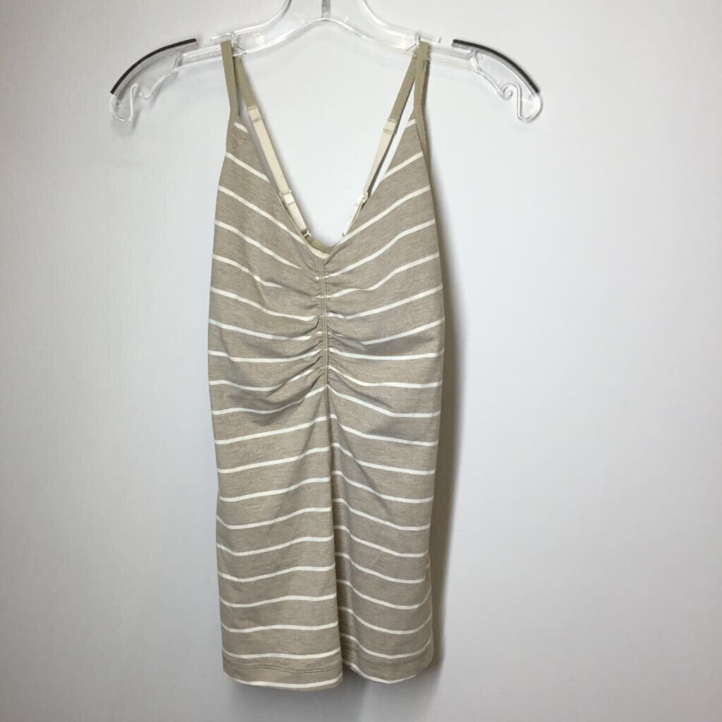Lululemon Athletic Tops M/8 Tan/Stripe