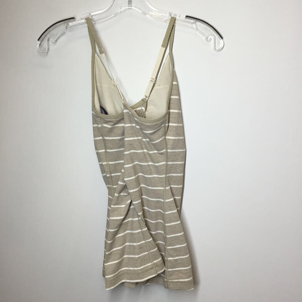 Lululemon Athletic Tops M/8 Tan/Stripe