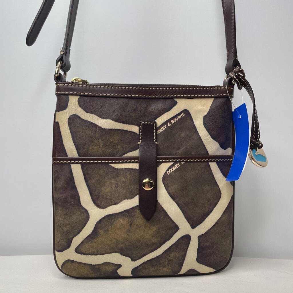 Dooney & Bourke Purses Small Crossbody Brown/Ivory Giraffe