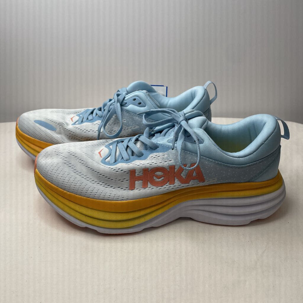 Hoka Shoes 11 Baby Blue/Orange/Yellow