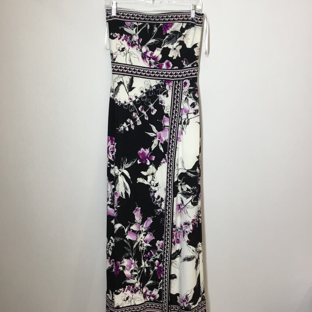 White House Black Market Dress XS B/W/Purple