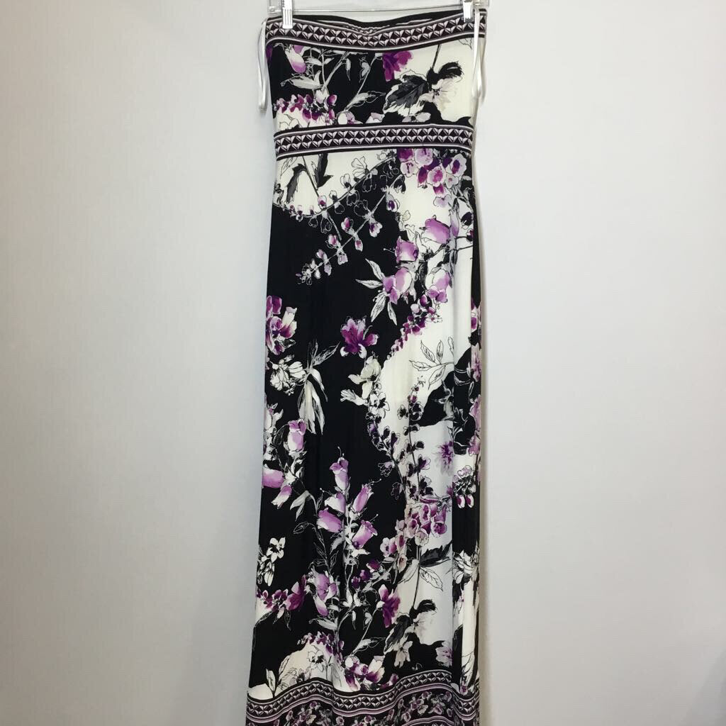 White House Black Market Dress XS B/W/Purple