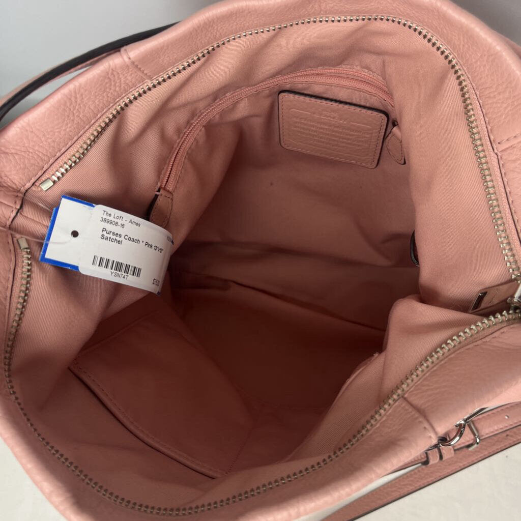 Coach Purses 13"x12" Satchel Pink