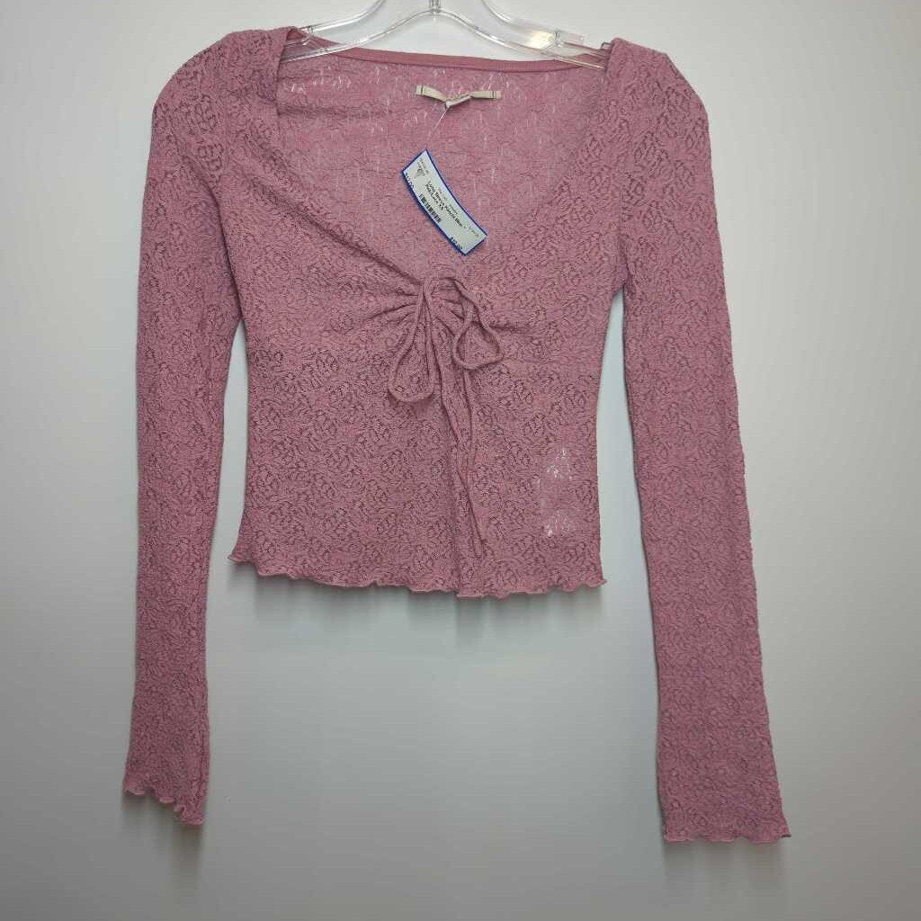 Kimchi Blue Long Sleeve XS Pink/Lace