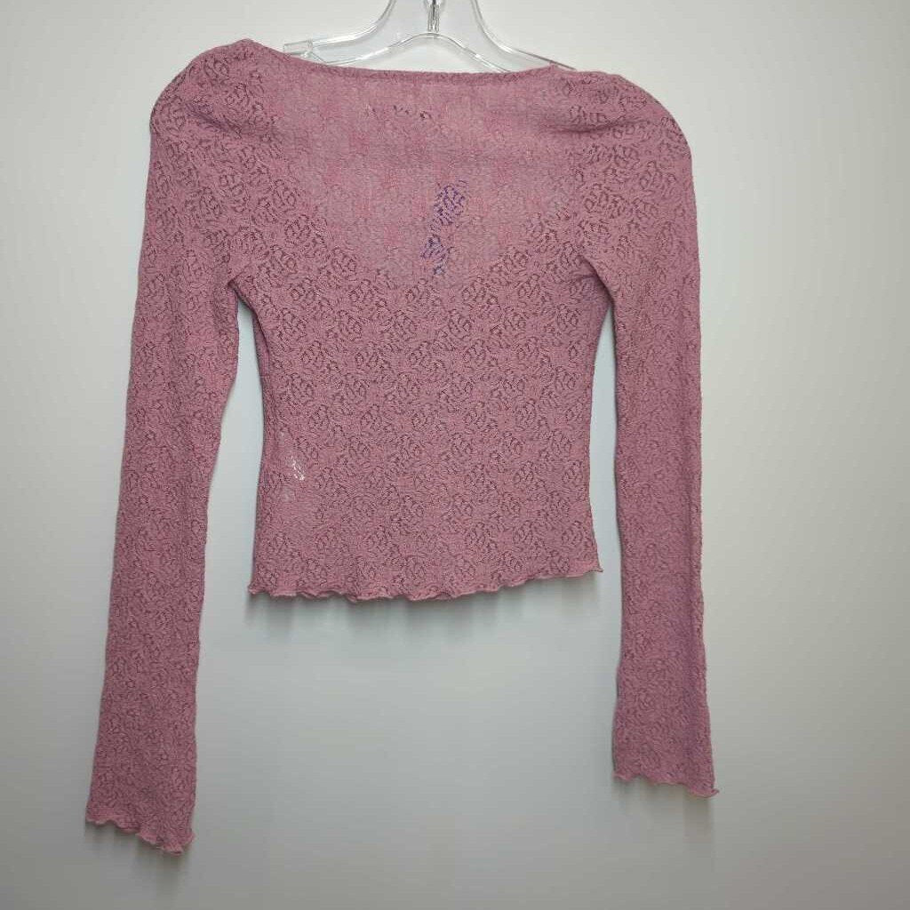 Kimchi Blue Long Sleeve XS Pink/Lace