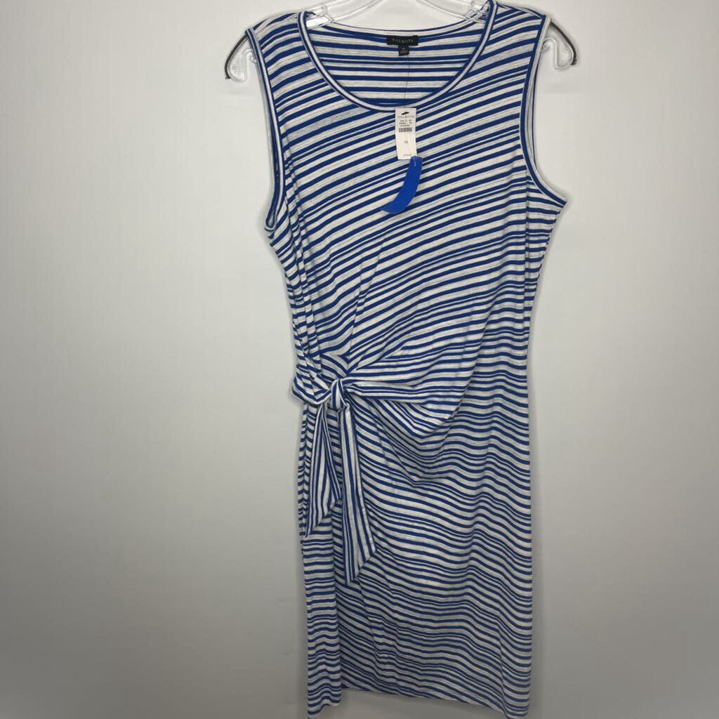 Talbots Dress M Blue/White