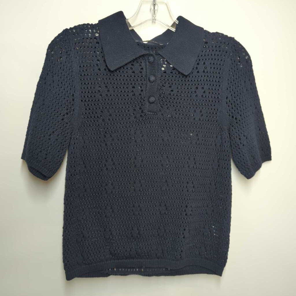 Tahari Shirt L Navy