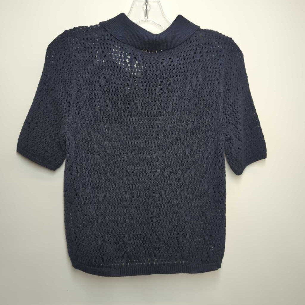 Tahari Shirt L Navy